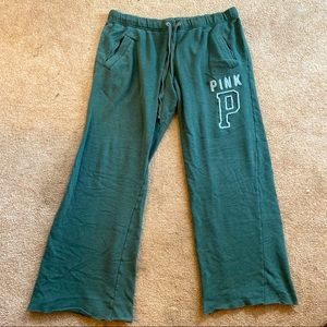 Green Victoria’s Secret Pink Sweatpants